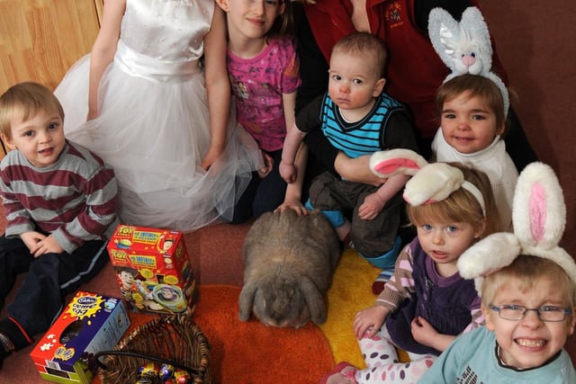 Staff and children at Lilliput Day Nursery, in The Canch, enjoying Easter activities.
