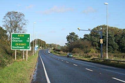 A stretch of the A614 in Nottinghamshire where the work is set to take place