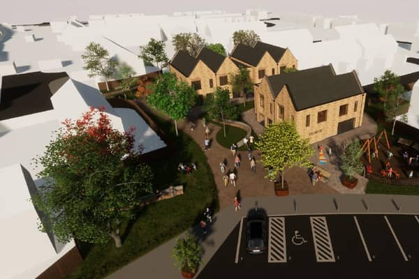 An artist impression of how part of the estate could look.