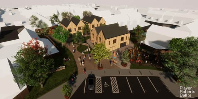 An artist impression of how part of the estate could look.