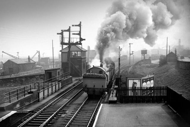 Pallion station in 1959. The railway played an important part in the industrial life of the area.