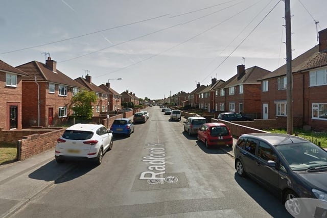 10 reports of violent and sexual crimes in Worksop in July 2023 were made in connection with incidents that took place on or near Radford Street