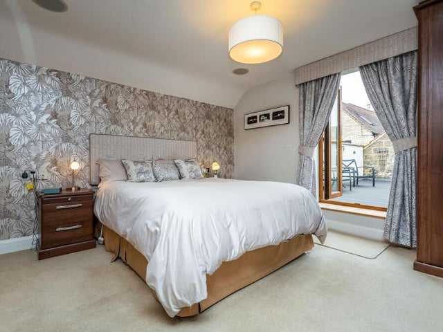 As we climb the main staircase from the sitting room, let's take a look at the four bedrooms, beginning with the charming master.