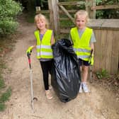 Litter picking duo Olivia Henderson and Grace Hempson, are on a mission to clean up the local parks and woodlands
