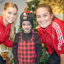 Lilly-Mai Davies, who visits the hospice for respite care, meeting the players during Sheffield United’s Christmas visit last year