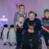 Leo, Leighton and Carson Gee, from Worksop attended Bluebell Wood's Christmas party.