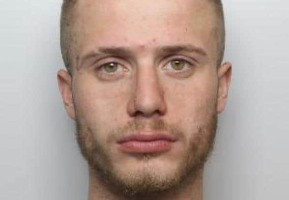 Pictured is Riley Reside, aged 19, of Woodland Drive, North Anston, Rotherham, who was sentenced at Sheffield Crown Court to 38 months of custody and was disqualified from driving for two years after he pleaded guilty to the theft of a vehicle, common assault, driving while disqualified, using a vehicle without insurance, dangerous driving and to failing to stop