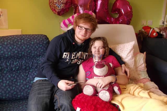 Ed Sheeran performed a private bedside concert for Abigail at Bluebell Wood.