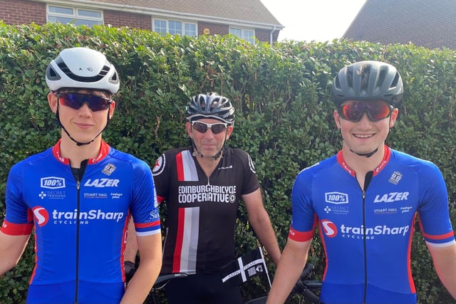 Jack Cook, Kevin Leigh and Jacob Leigh travelled from Pontefract to watch the race