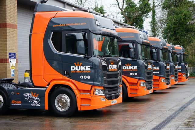 Duke Distribution now has a fleet of 25 trucks.