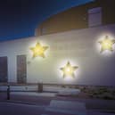 An artist impression of what the hospital will look like lit up with stars.