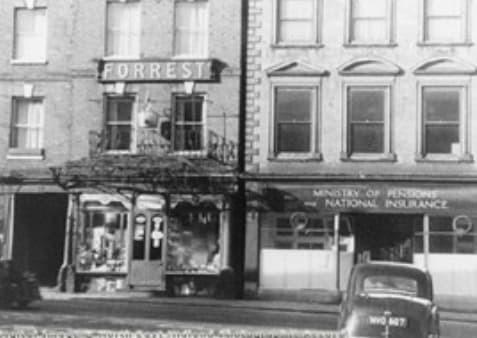 Located in Bridge Street, Forrest's ironmongers was founded in the 1860s and remained at this location until 1981, when it was purchased by an employee and moved to a new location.