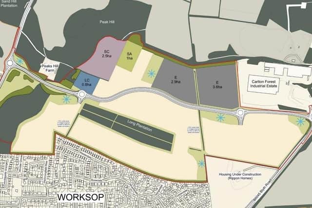 The proposed Peaks Hill Farm development for Worksop. Photo: Other