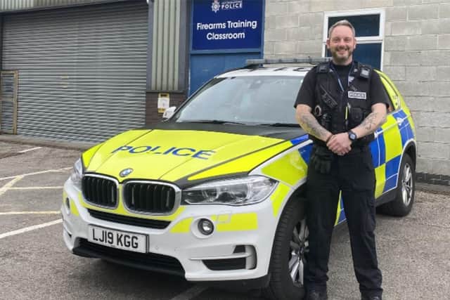 PC Steve Van Der Bank is an ex-soldier who joined Nottinghamshire Police in 2018