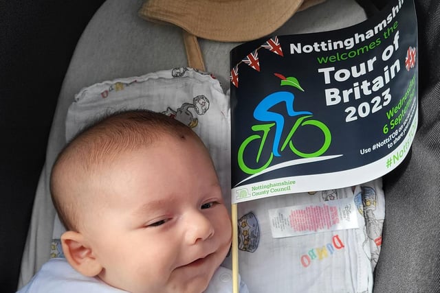 Teddy's first Tour of Britain in Edwinstowe.