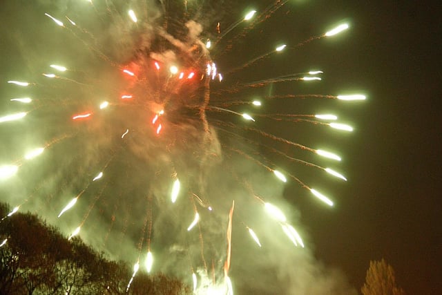 Explosive fireworks lit up the sky in Worksop at the Rugby Club bonfire back in 2006. More can be expected this year.