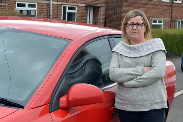 Nicola Whall had a half-eaten wrap thrown through the window of her Vauxhall Vectra