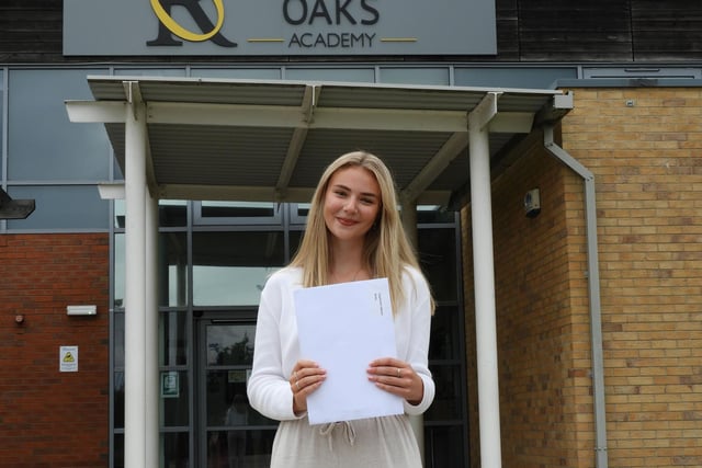 Retford Oaks student Molly Cappleman-Jackson achieved a grade A in criminology, and grade Bs in photography and psychology.