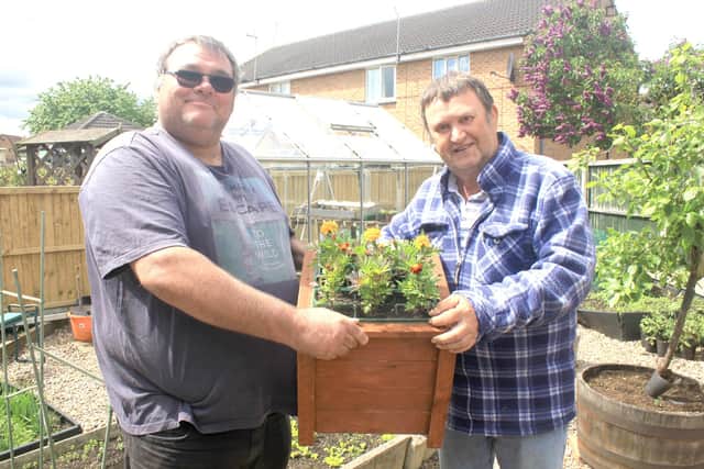 Dale Greatorex  and Kevin Shaw are holding plant sale in Worksop this weekend in aid of My Sight Bassetlaw.