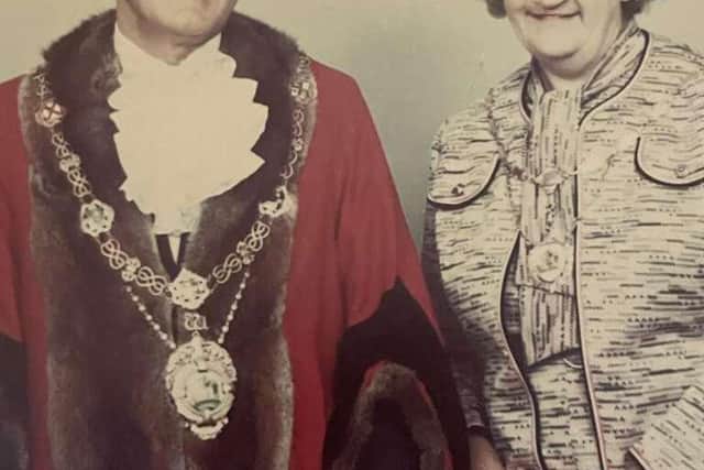 Former mayor of Worksop Walter Bloomer pictured with wife Alice.