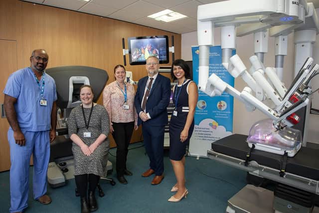 Health professionals at Doncaster Royal Infirmary had the opportunity to see the Intuitive da Vinci Xi Surgical robot in January, following the announcement that Doncaster and Bassetlaw Teaching Hospitals Charity will fund the £3.6 million device to deliver cancer surgery for local patients.