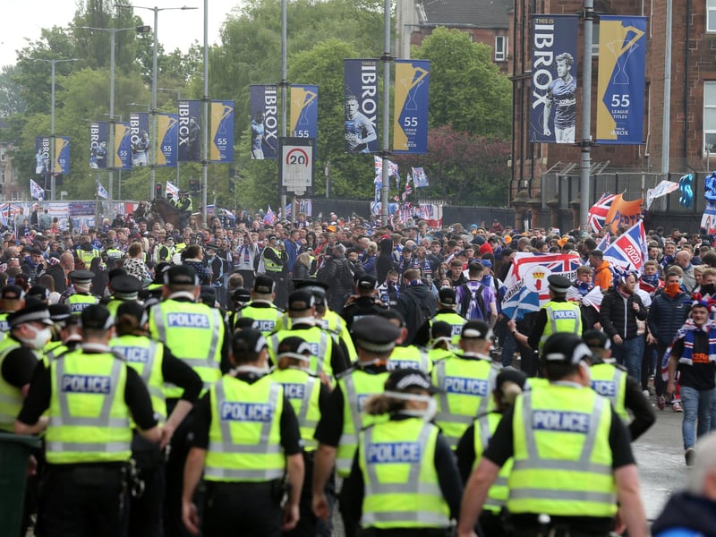 Fans started gathering around 11am with the trophy to be lifted around 3.15 pm. Robert Perry/PA