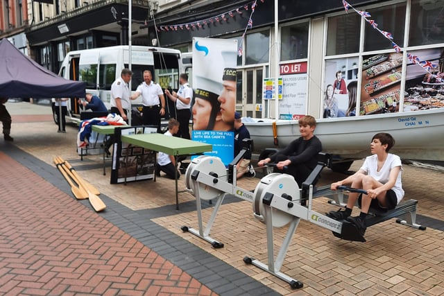 Worksop Sea Cadets carried out a 70-mile sponsored row on the day.