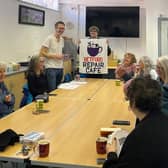 A planning meeting of the Retford Repair Shop, that will open for the first time on October 31.