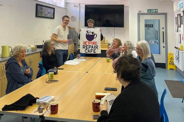 A planning meeting of the Retford Repair Shop, that will open for the first time on October 31.