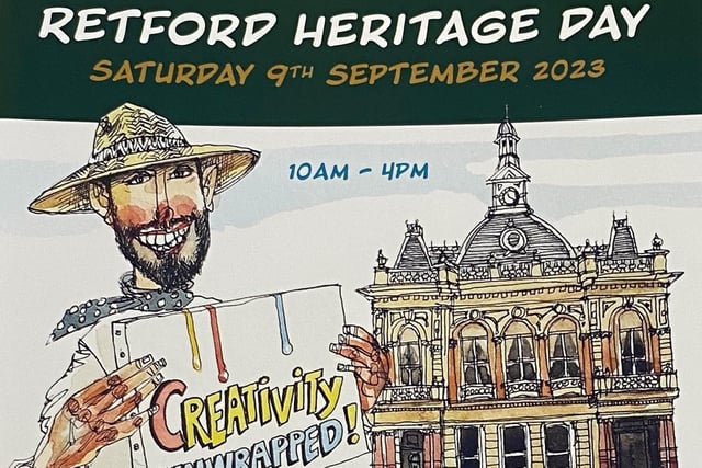 There are events taking place across Retford all day.
Retford Town Hall, Basssetlaw Museum, Various Churches, Goodwin Hall, Masonic Hall, Trinity Hospital, Denman Library, Retford Arts Hub, Majestic Theatre and the Old Schoolhouse.