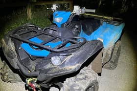 A quad bike was seized in Harworth during a rural crime operation by Nottinghamshire Police. (Photo by: Nottinghamshire Police)