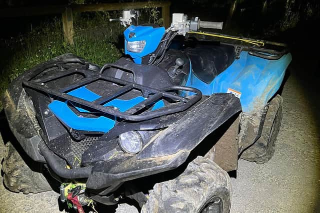 A quad bike was seized in Harworth during a rural crime operation by Nottinghamshire Police. (Photo by: Nottinghamshire Police)