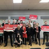 Coun Dominic Beck with supporters after he was chosen as Labour's prospective parliamentary candidate for Rother Valley.