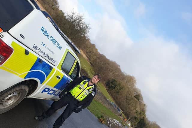 Derbyshire Police Rural Crime Team joined SNT officers at Creswell Grags this week after vandalism on the site.