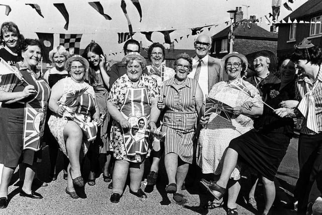 Some of the hardworking committee members at the Dukeries Cresent street party, Manton, Worksop whcih was organised to celebrate the Royal Wedding in 1981
