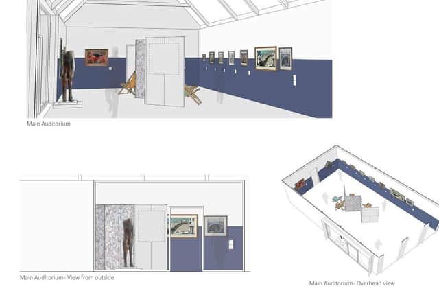 Plans for the new exhibition at The Harley Gallery.