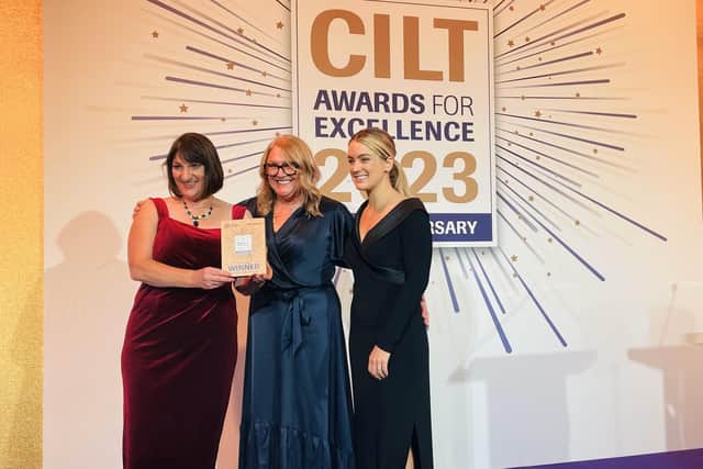 Diane Ward from Carlton Forest Group has won her second award of the year at the Chartered Institute of Logistics and Transport (CILT) awards