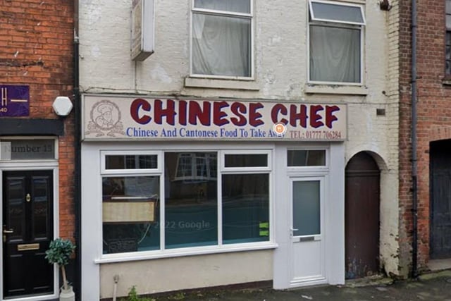 Chinese Chef on Albert Road, Retford, was rated five out of five on March 12
