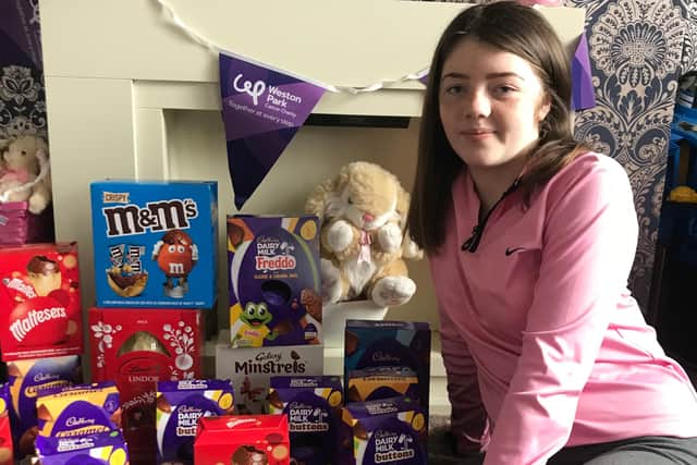 Libby Peakcock, 11, is hosting an Easter fun day to raise money for Weston Park Hospital.