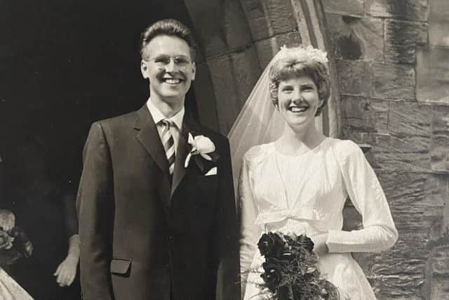 Jackie and Ian Scott on their wedding day on on 18th June 1960. The couple enjoyed 59 years of wedded bliss