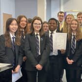 Outwood Academy Portland students with the Artsmark Award.