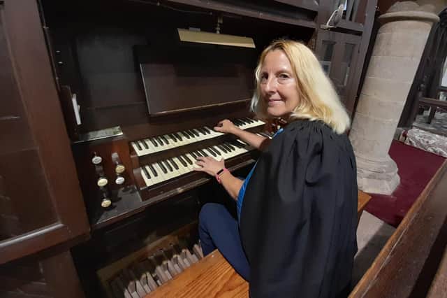 Fiona Law organist at Clayworth and Misterton parish churches. 