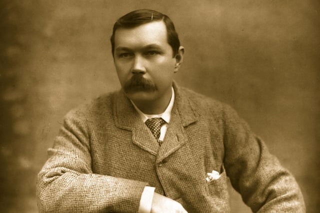 Author Sir Arthur Conan Doyle, creator of Sherlock Holmes
