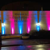 Bassetlaw Hospital is glowing in pink and blue to raise awareness of Baby Loss Awareness Week.