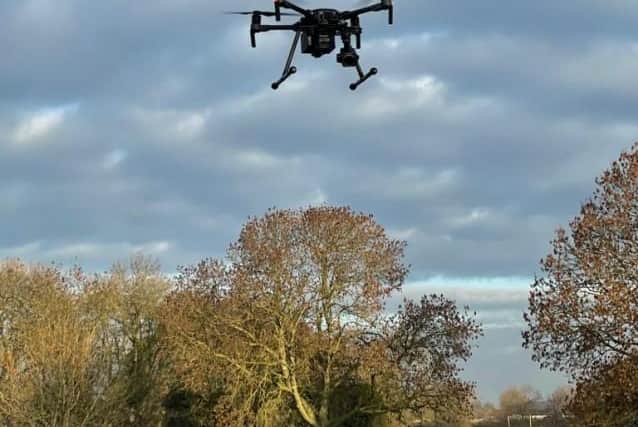 A police drone helped to capture a burglary suspect in the early hours of this morning.