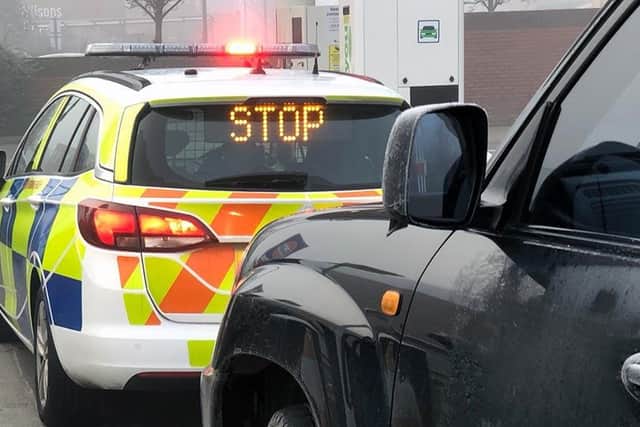 A 33-year-old man was arrested on suspicion of dangerous driving, drink and drug driving, failing to stop for police, driving whilst disqualified, possession of a class B drug and theft of a motor vehicle.