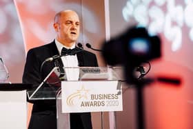 Chamber chief executive Scott Knowles speaking at the 2020 Business Awards