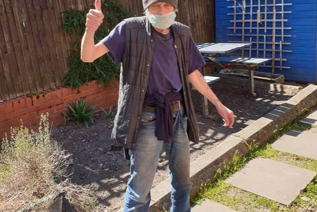 Pictured is Brian - who has been staying at Hope House throughout the pandemic