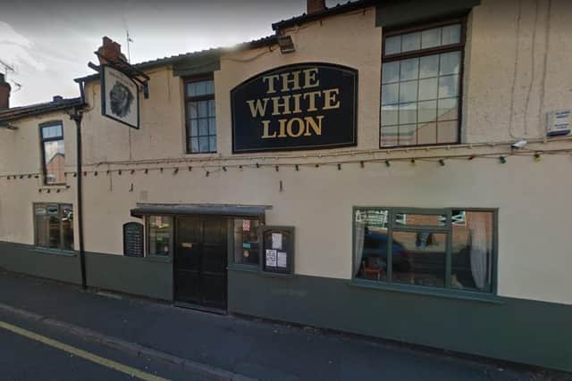 The incident happened outside the White Lion pub, in West Street, Retford on May 15, 2021.