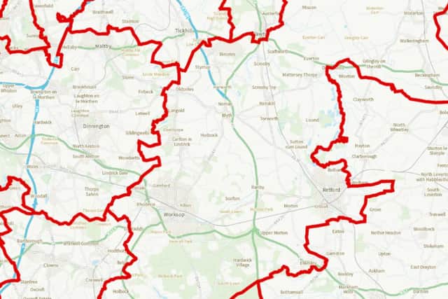 Part of the Bassetlaw constituency in the east would move into the Newark constituency under the proposals.